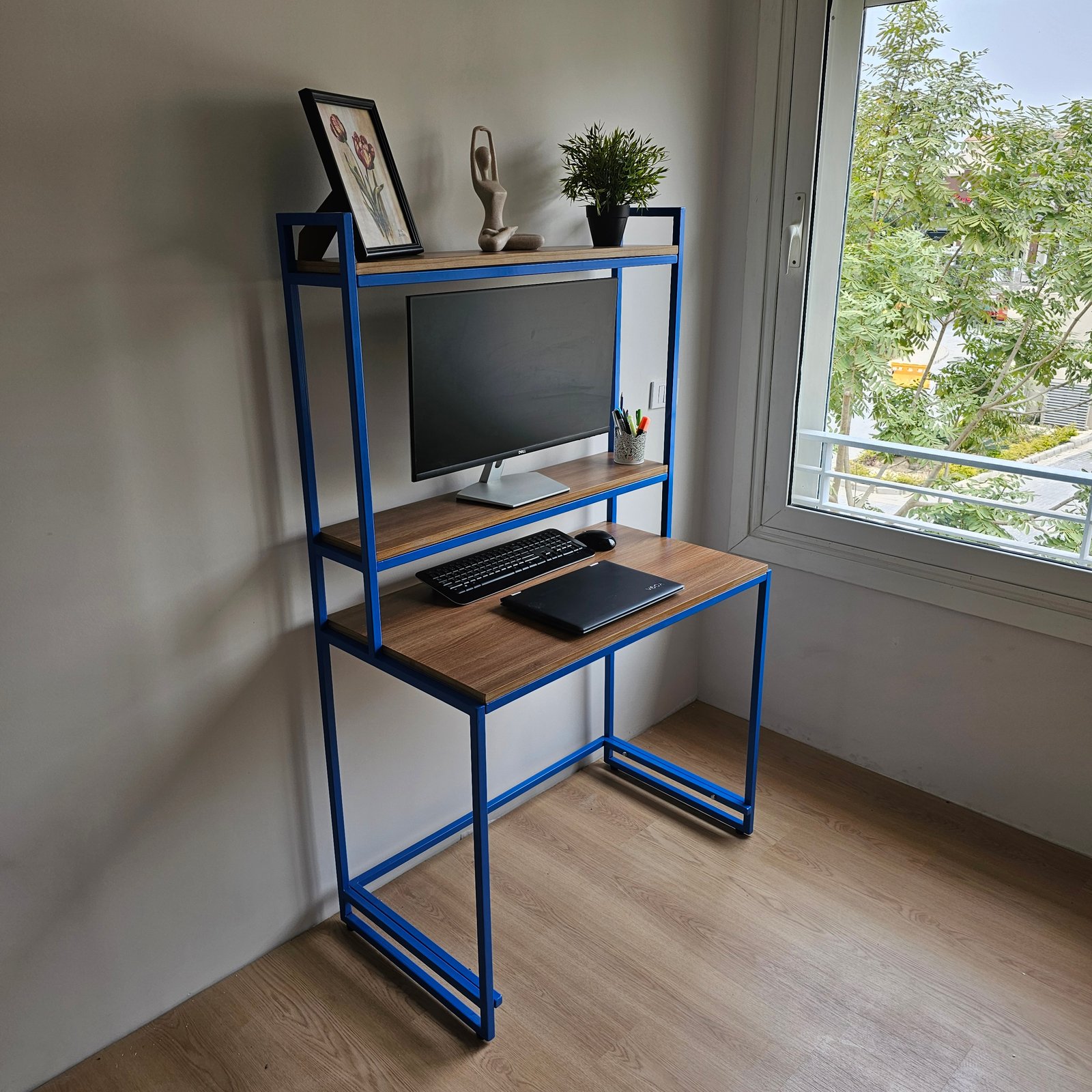 Blue Frame Accent Desk