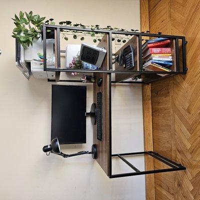 Desk with 4 Shelves Bookcase