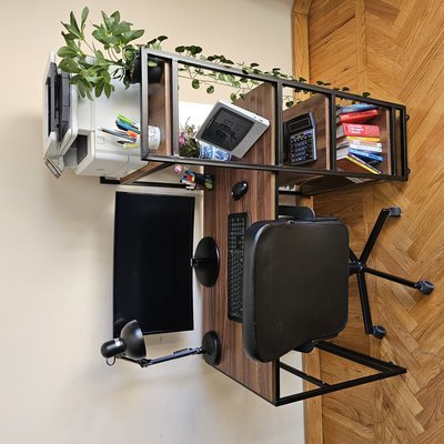 Desk with 4 Shelves Bookcase - Angle 3