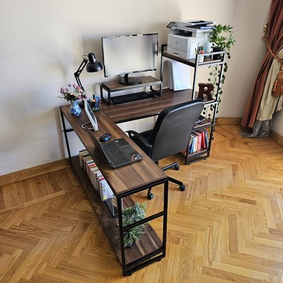 Desk with Side Unit Extension - Angle 3