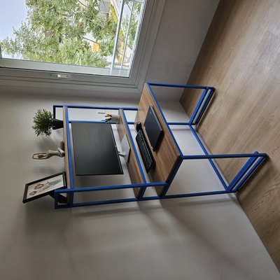 Blue Frame Accent Desk